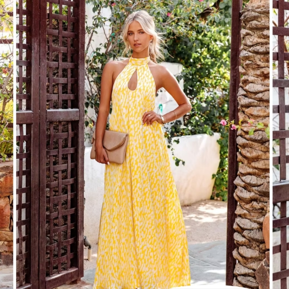 VICI Dolls Keyhole Halter Maxi Dress